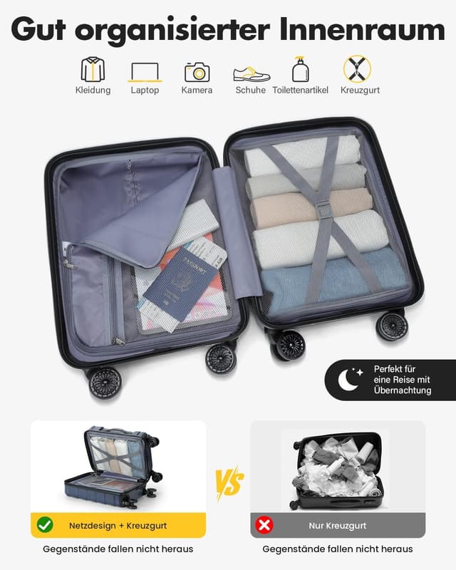 Detalle 2 de Lekesky Handgepäck Trolley 38 L TSA