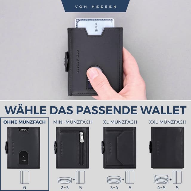 Thumbnail 5 de VON HEESEN Slim Wallet mit RFID Schutz 9x7x1,5 cm