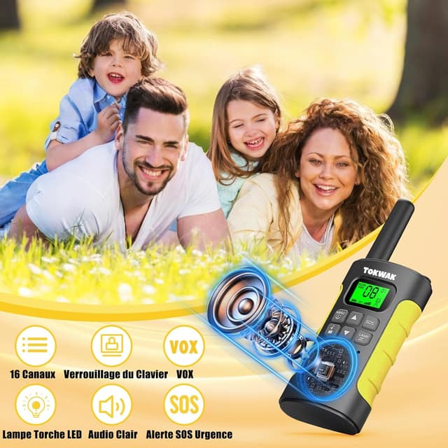 Thumbnail 3 de Tokwak Talkie Walkie 3 km rechargeable