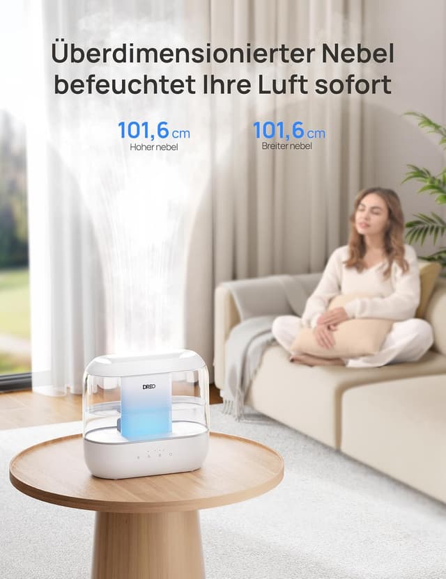 Detalle 1 de Dreo 4L Luftbefeuchter mit Diffusor und Nachtlicht 💧