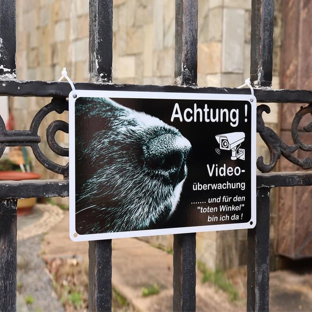 Detalle de Goodvia Hundewarnschild 20 x 30 cm, 2er-Set