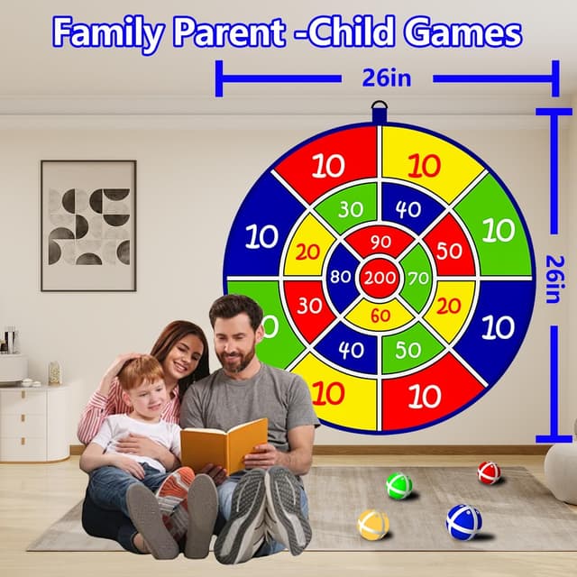 Thumbnail 2 de Weaqen Kinder-Dartboard 26 Zoll Montessori-Spielzeug
