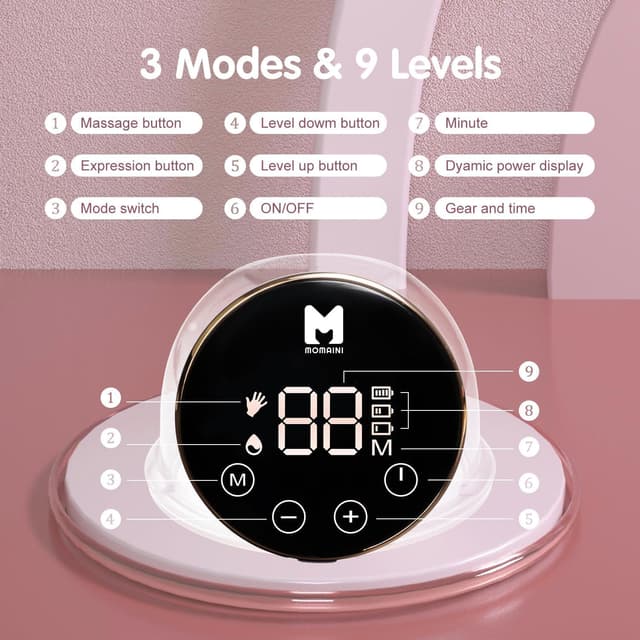 Thumbnail 1 de MOMAINI Wearable Breast Pump 3-mode 🤱