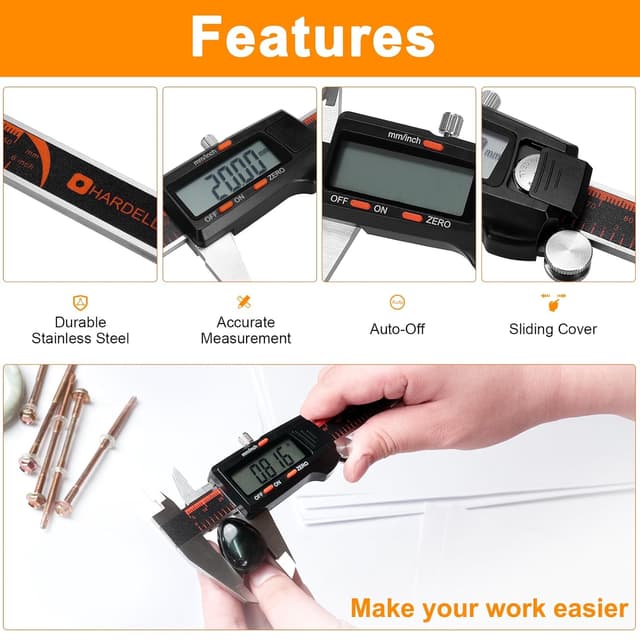 Thumbnail 2 de HARDELL Digital Vernier Caliper 6 Inch