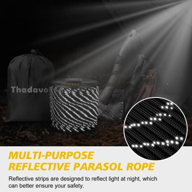 Thumbnail 4 de Thadavo Reflective Paracord Rope 100 ft