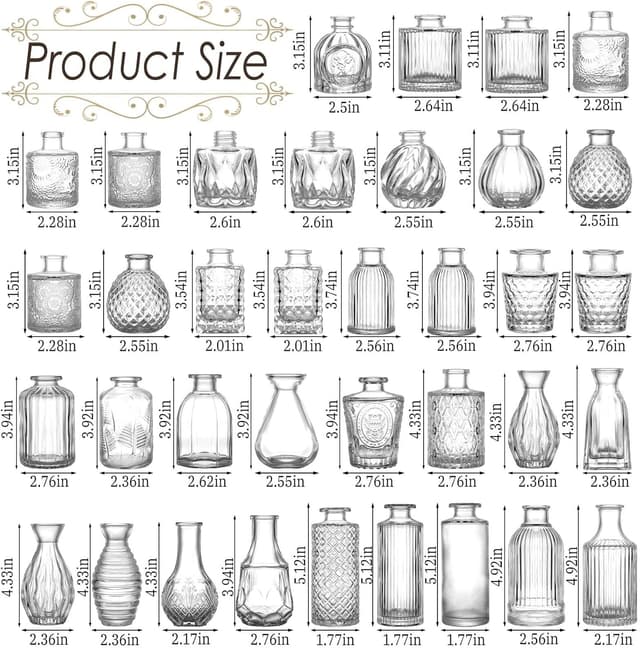 Thumbnail 3 de UPBUD Clear Glass Bud Vases Set of 36