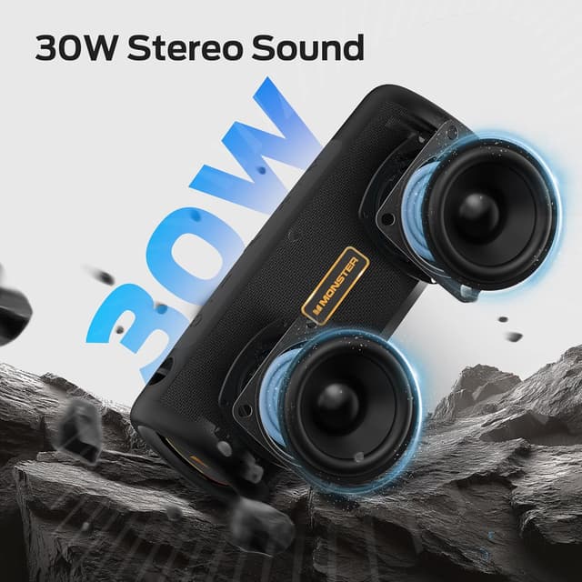 Detalle 2 de Monster S230 Bluetooth Speaker (30W) with TWS, 24H Playtime, Bluetooth 6.0, TF Card & AUX