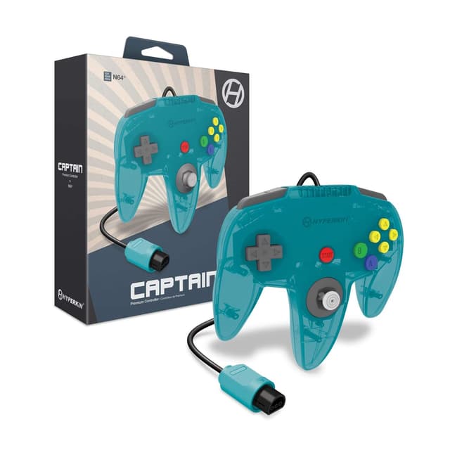 Detalle de Hyperkin Captain N64 Controller 10 ft Turquoise