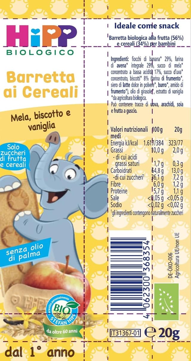 Thumbnail 1 de HiPP Barrette ai Cereali Bio 24 pezzi 🍎