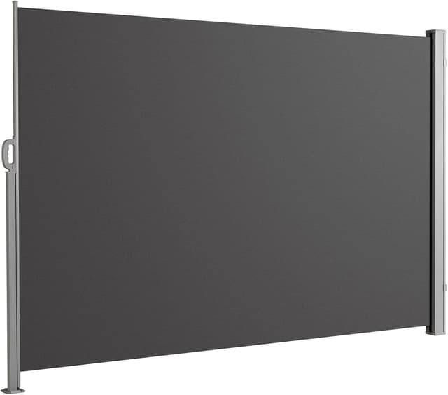 Detalle de KARAT ALU Seitenmarkise (ausziehbar) in Anthrazit – Seitenrollo mit Wandhalterung für Balkon, Terrasse & Garten