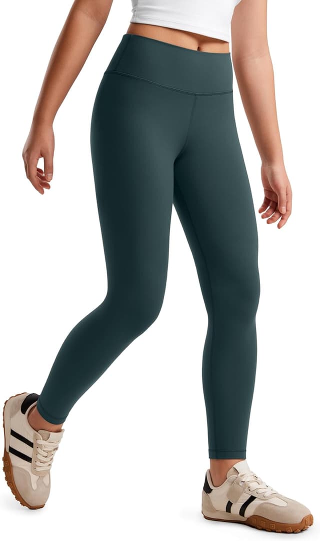 Detalle de Leggings CRZ YOGA Ragazze Butterluxe a vita alta, lunghezza intera, tasca nascosta per danza, yoga e sport