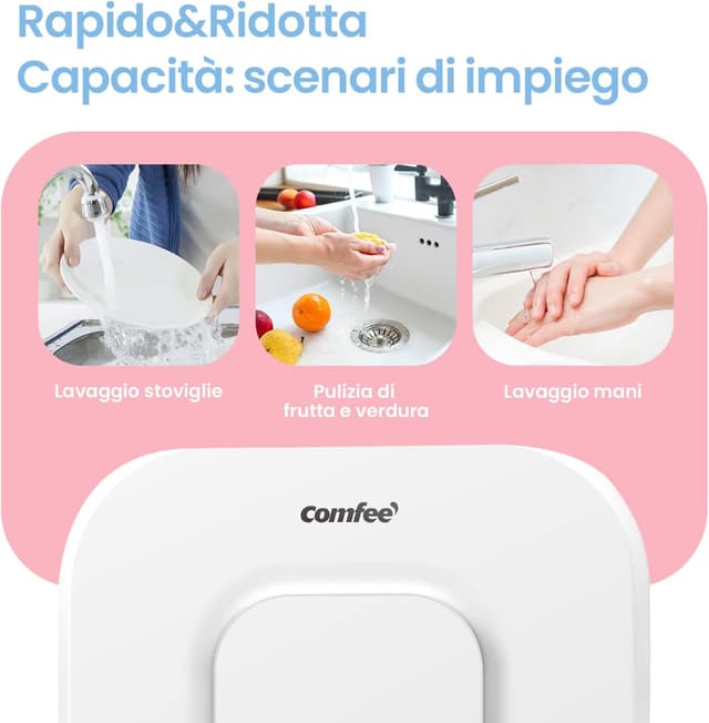 Detalle de COMFEE’ Scaldabagno Elettrico 15 litri D15-15VEU sottolavello con vano contenitore