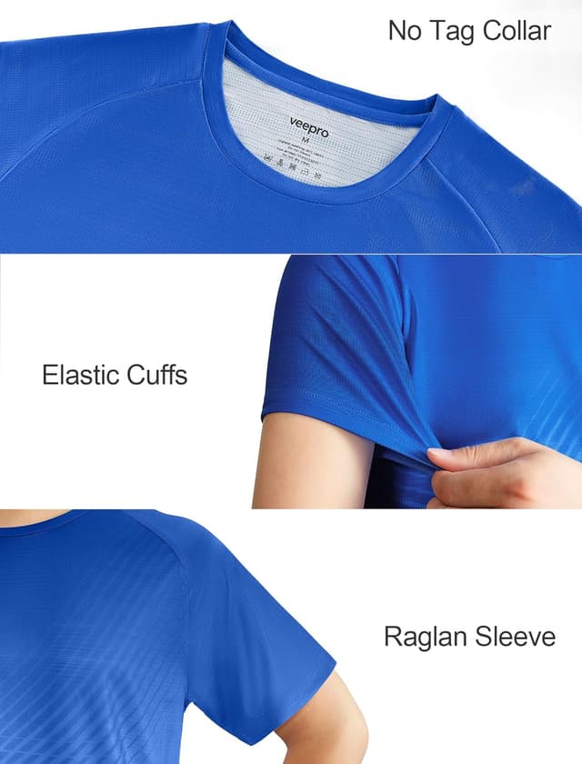 Detalle de Moisture wicking gym t-shirt 88% polyester