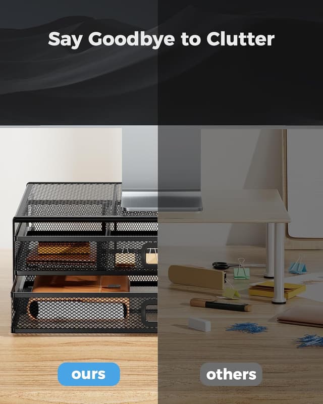 Thumbnail 6 de HUANUO Monitor Stand with 2 Drawers, supports 18 kg 🖥