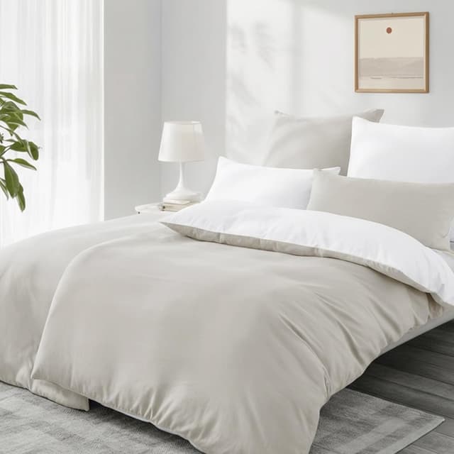 Detalle de Aisbo Bettwäsche 135x200 4-teilig Beige