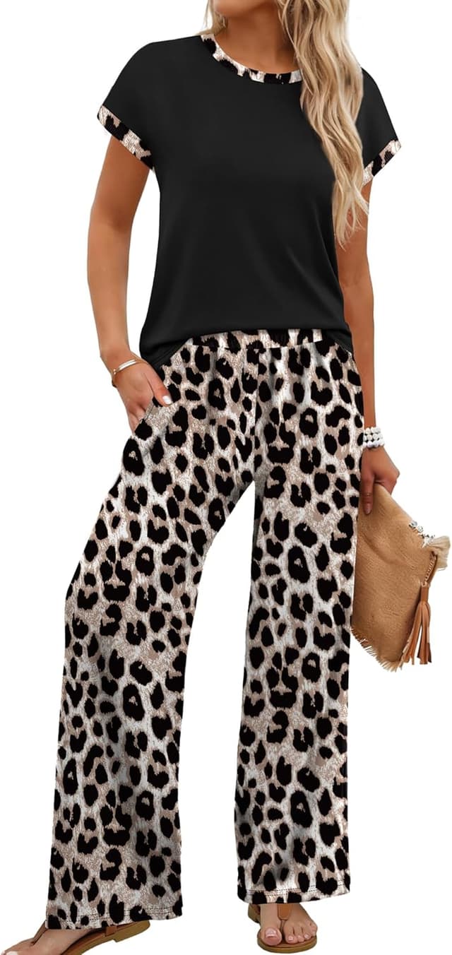 Detalle de WIHOLL two-piece lounge set for wide-leg comfort