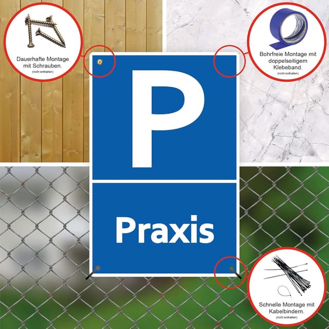 Thumbnail 2 de XXL Praxis Parkplatzschild 30x40 cm