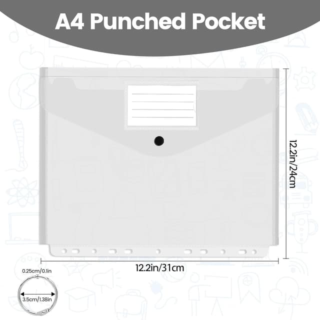 Detalle 2 de TOOELMON Dokumentenmappe A4 20 Stück
