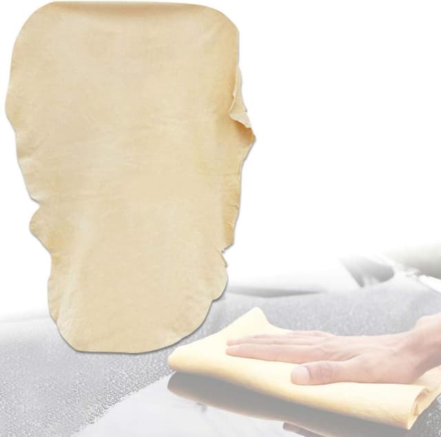 Detalle 2 de Extra Large Natural Chamois Cloth for Car (35 x 23.6 in) — Genuine Sheep Leather Drying Towel
