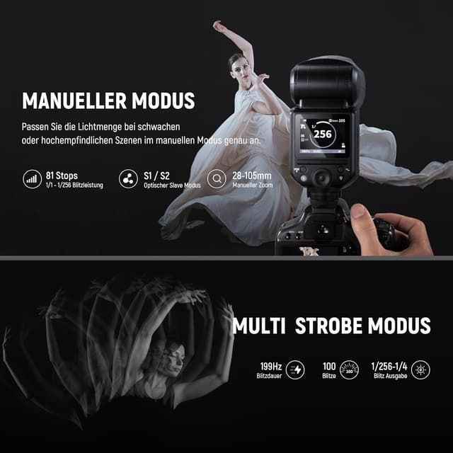Thumbnail 4 de NEEWER Z2-N TTL Rundkopf Blitz 76W