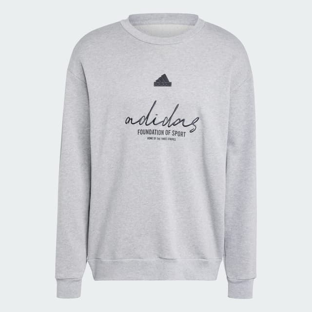 Detalle 2 de Sudadera Adidas Brand Love French Terry gris