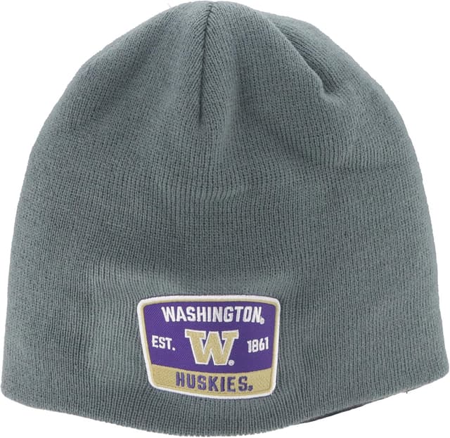 Detalle de ZHATS NCAA Officially Licensed Tennessee Volunteers Knit Beanie (Edge Patch) in Switchback Gray