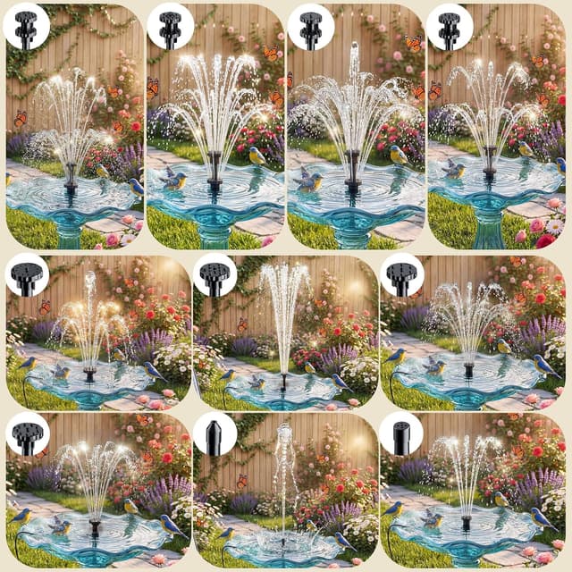 Detalle de AISITIN Solar Springbrunnen 6,5 W für Garten