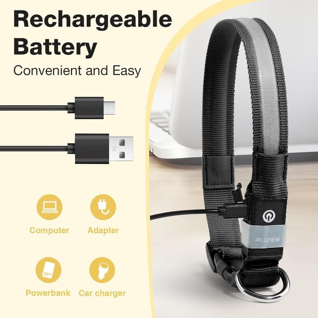 Thumbnail 2 de PcEoTllar Collar Luz para Perro Recargable 13h