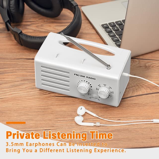 Thumbnail 4 de Radio Transistor AM/FM portátil Blanco