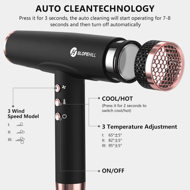Thumbnail 3 de slopehill Ionen Haartrockner 110.000 RPM Föhn