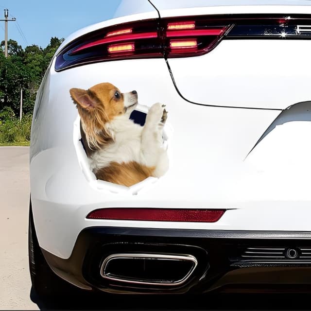 Thumbnail 5 de Chihuahua Autoaufkleber 3D Durchbruch