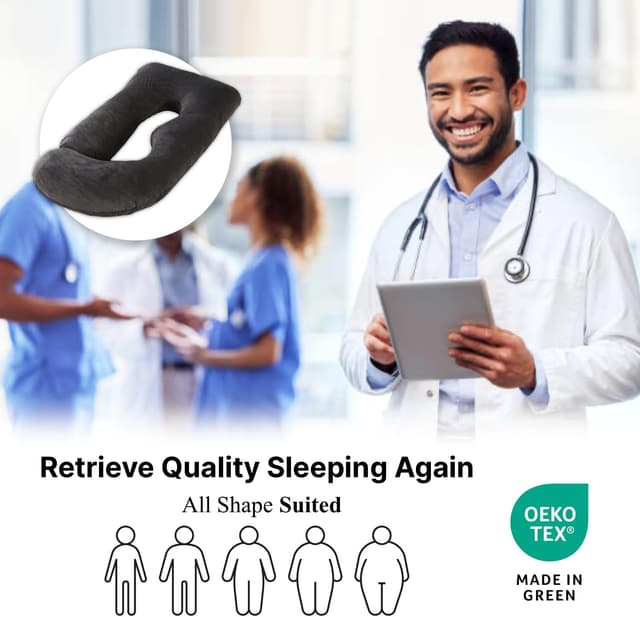 Thumbnail 5 de ALLOPERA Schwangerschaftskissen Vollkörper 57 Zoll Velvet-Bezug