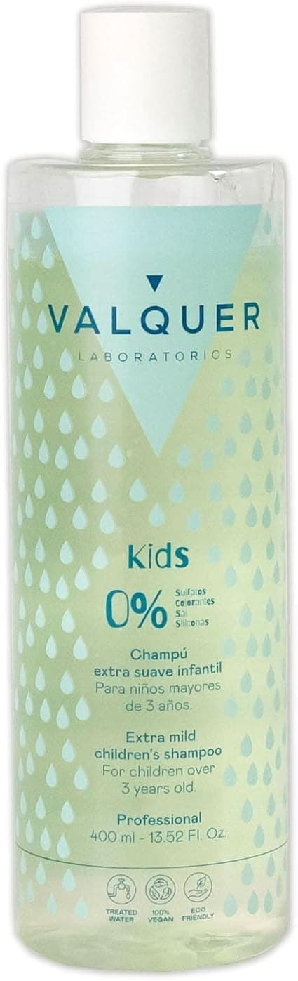 Detalle de Valquer Champú Infantil Escolar Vegano 400 ml