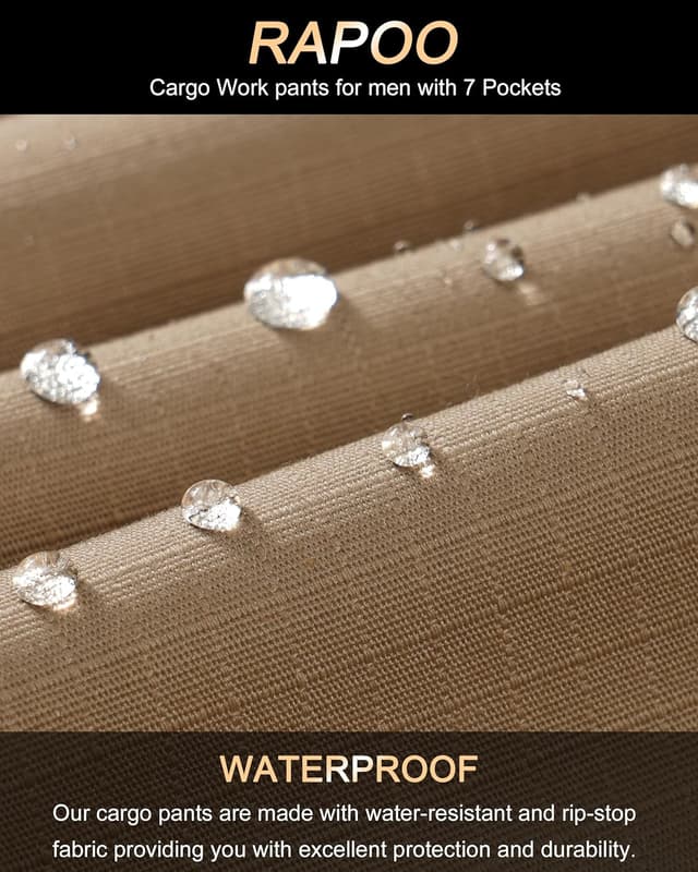 Detalle de Mens Cargo Pants Ripstop Water Resistant Tactical Hiking Pants with 7 Pockets