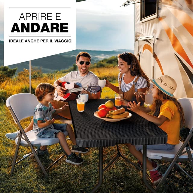 Thumbnail 6 de tillvex Tavolo 180x75cm pieghevole rattan per 6 persone 📐