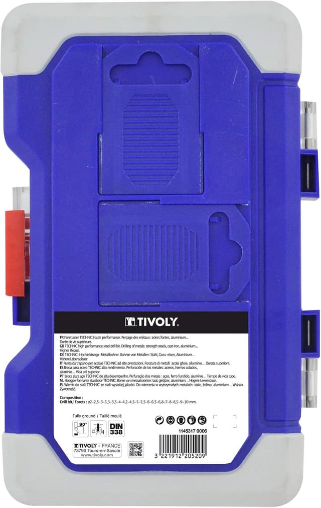 Detalle 2 de TIVOLY Forets métaux HSS 18 pièces