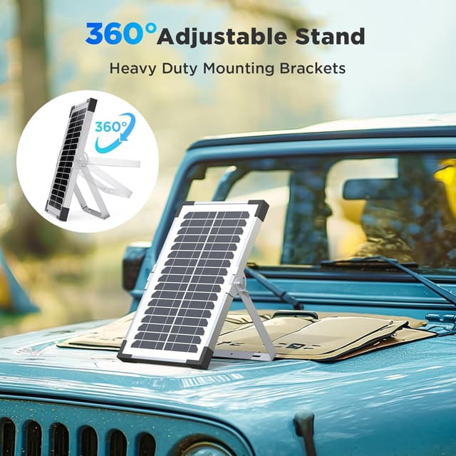 Detalle de 15W Solar Battery Maintainer (2PCS 7.5W) Smart Controller IP68 for 12V Systems