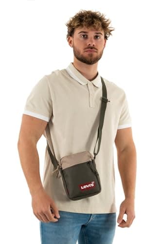 Detalle 2 de Bolsa bandolera Levi's Men's Mini Crossbody Solid (Red Batwing), 1,6 L