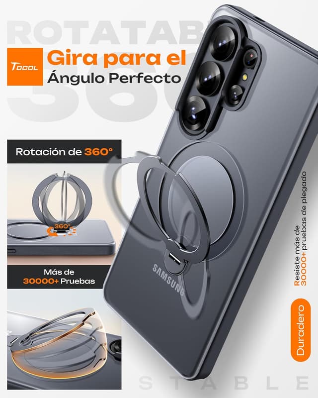 Thumbnail 2 de TOCOL Galaxy S26 Ultra Funda con soporte magnético