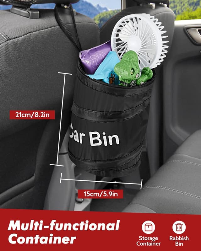 Detalle 2 de Zacro Car Bin foldable car trash bag with 5 bags