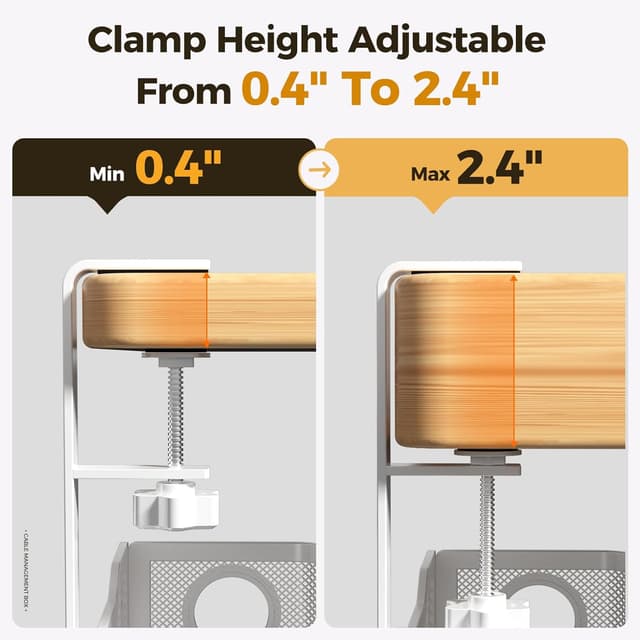 Detalle 2 de Cinati Under Desk Cable Management Tray 1pc