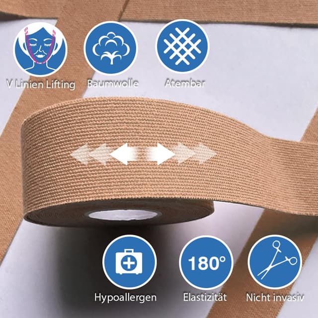 Thumbnail 3 de SFUCHIN Gesichtsaufhellung Tape 2,5 cmx500 cm Multifunktion