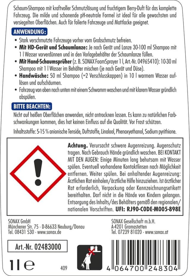 Thumbnail 1 de SONAX XTREME RichFoam Shampoo 1 L