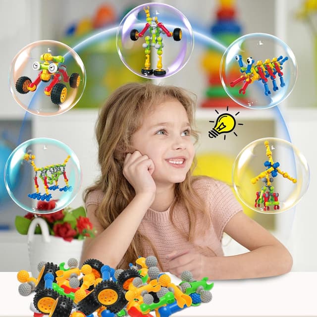 Detalle 2 de 156-teiliges STEM-Bauspielzeug für Kinder