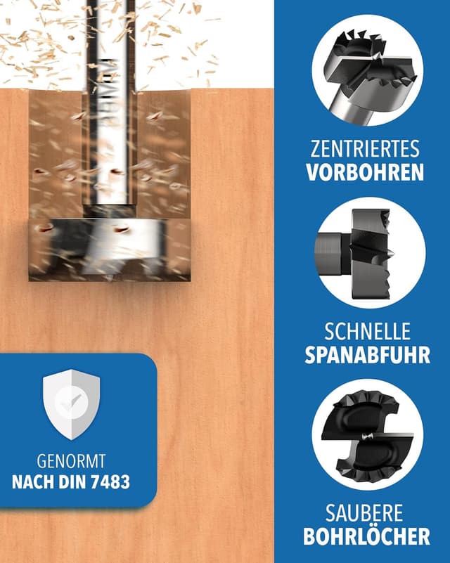 Detalle 1 de Forstnerbohrer Set 12-teilig Ø 10–50 mm