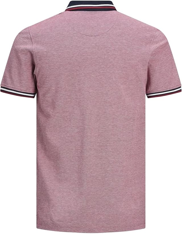 Detalle 2 de JACK & JONES Jjepaulos Polo hombre talla L rojo 🌟