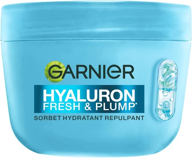 Detalle de Garnier Hyaluron Crème Sorbet Hydratante Repulpante Fresh & Plump à l’acide hyaluronique et niacinamide (85 ml)