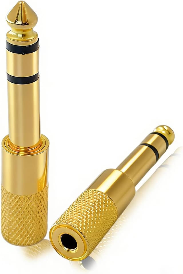 Detalle de SPTSSWET 6.35mm to 3.5mm Headphone Jack Adapter (Gold-Plated) – 2 Pack