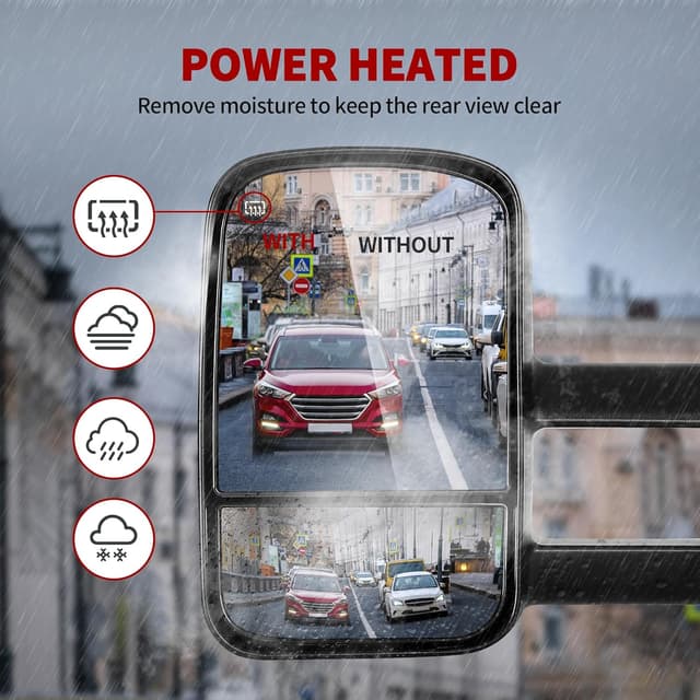 Thumbnail 3 de YITAMOTOR Towing Mirrors 12"-14"