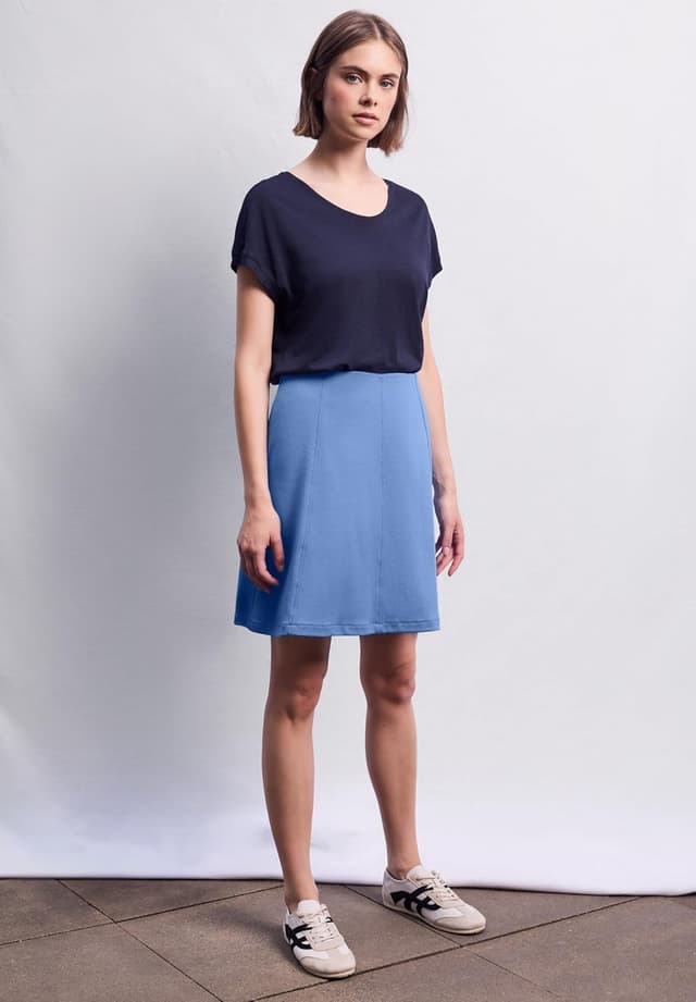 Thumbnail 4 de Damen Rock Unifarbe Kurz Viskosemix